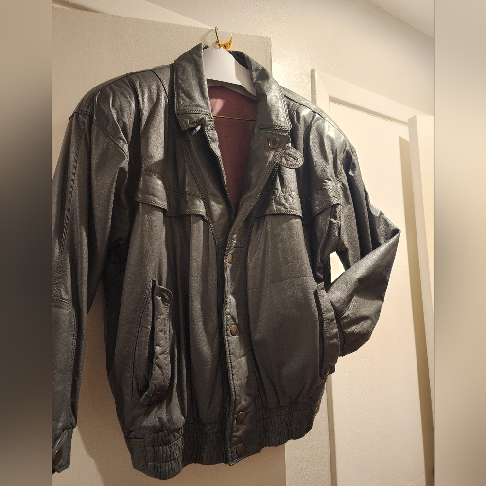 Leather Bomber Jacket